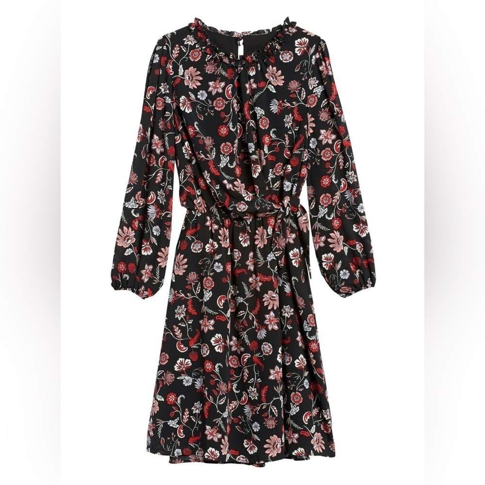 Banana Republic Black Floral Dress - Picture 4 of 9